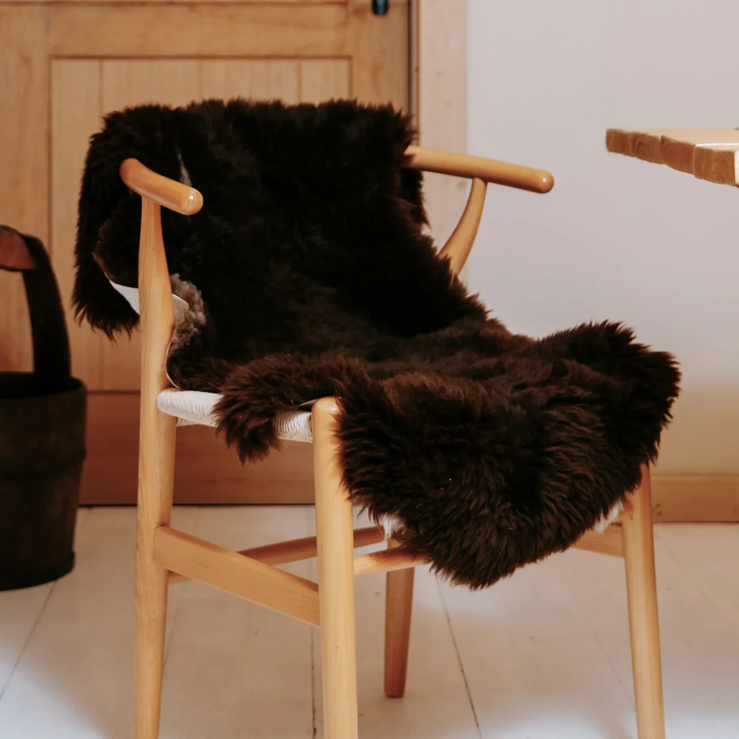 British Sheepskin Rug - Grey, Cream & Brown - Image 4