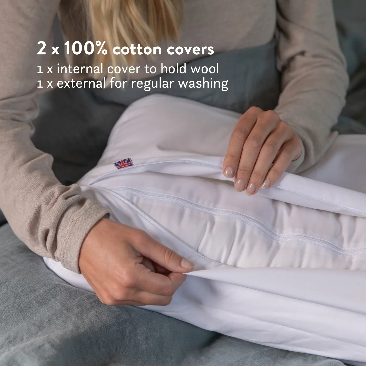 British Wool Contour Pillow - Anti-Snoring - Image 7