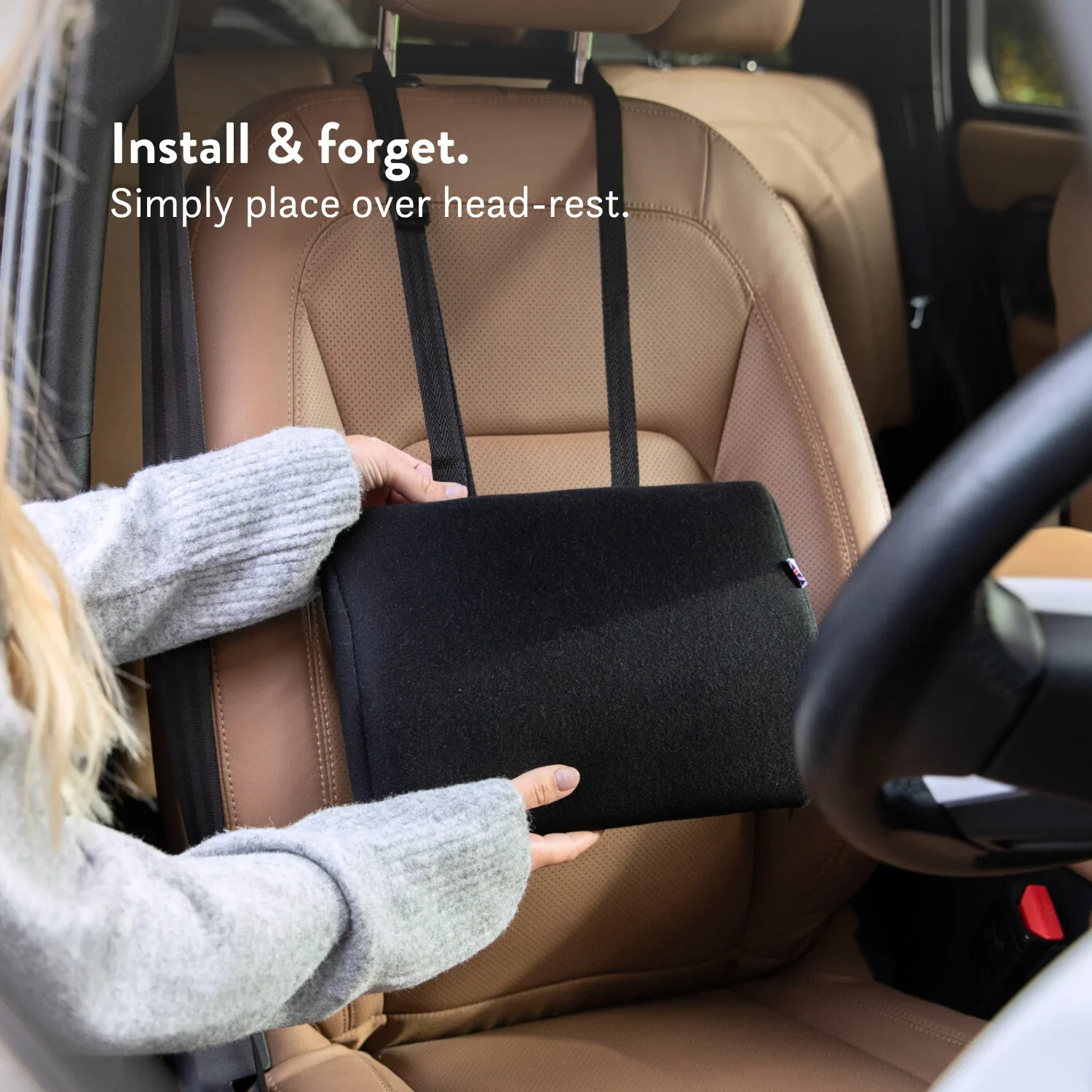 Duo Car Back Support Cushion - Memory Foam - Image 3