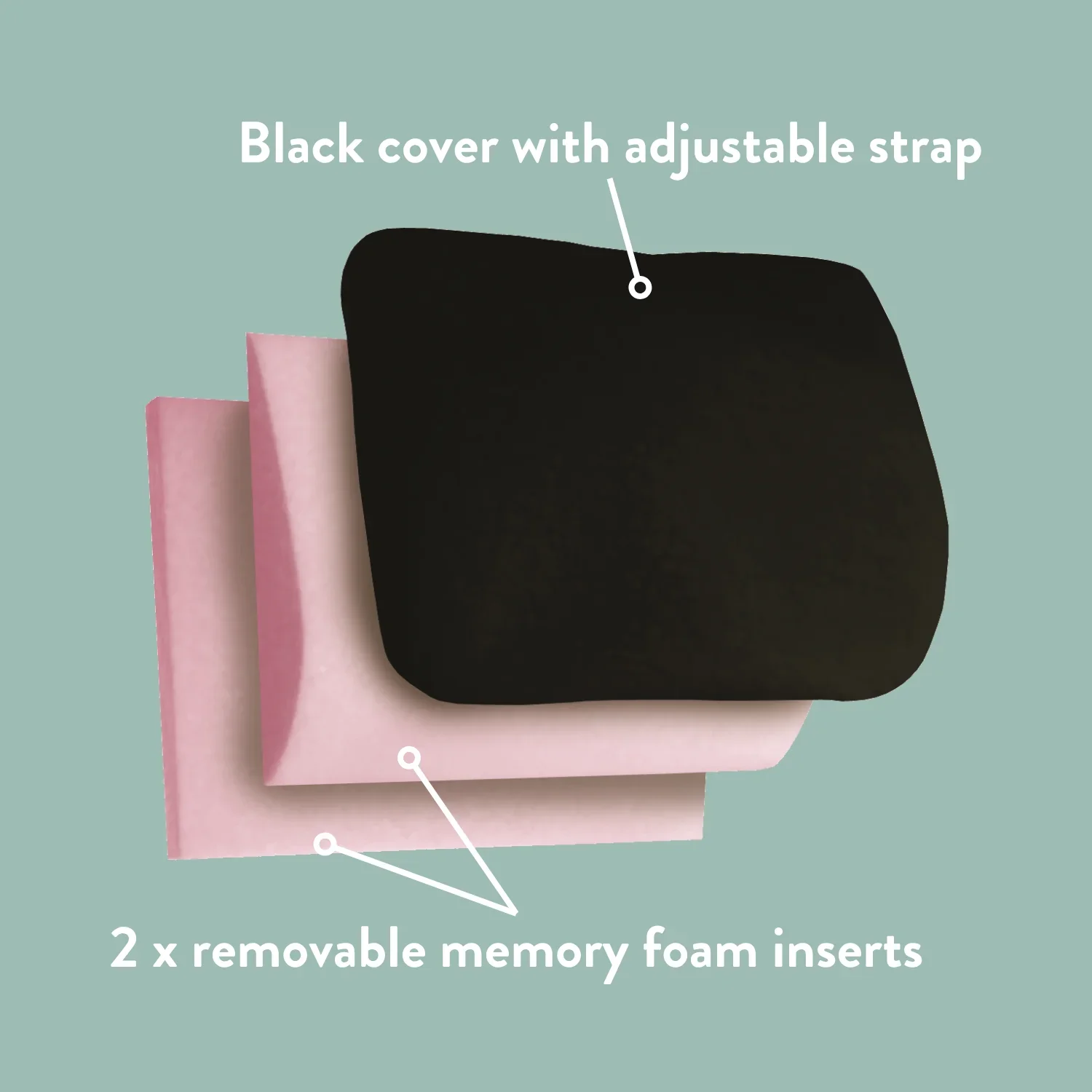 Duo Car Back Support Cushion - Memory Foam - Image 6