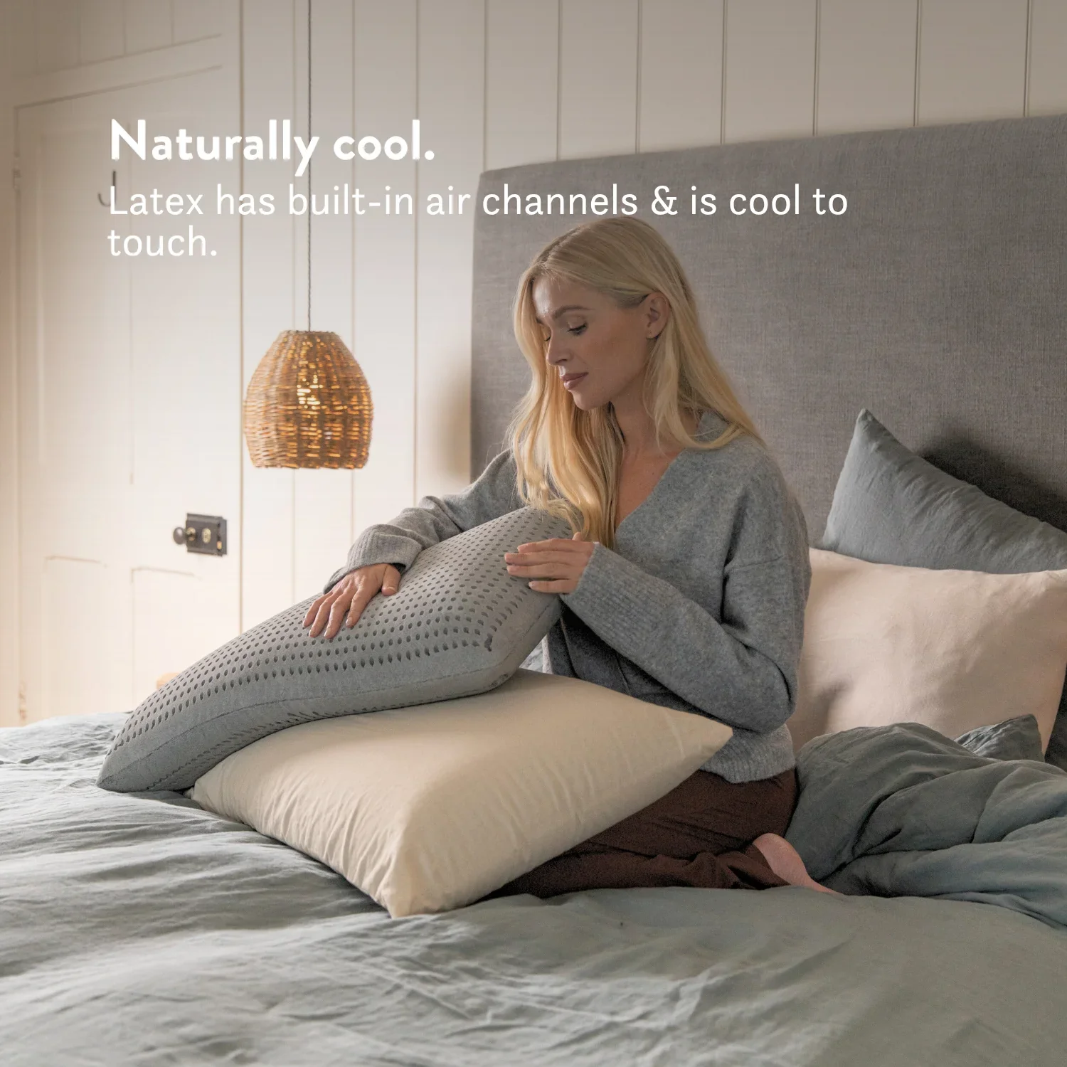 Graphite Latex Pillow - Natural, Cooling & Supportive - Image 3