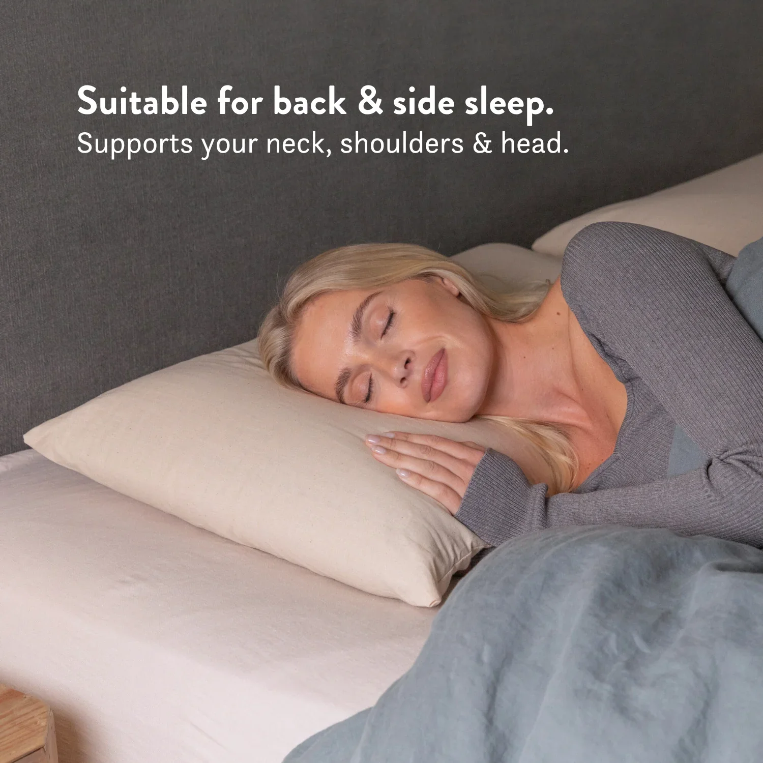 Graphite Latex Pillow - Natural, Cooling & Supportive - Image 4