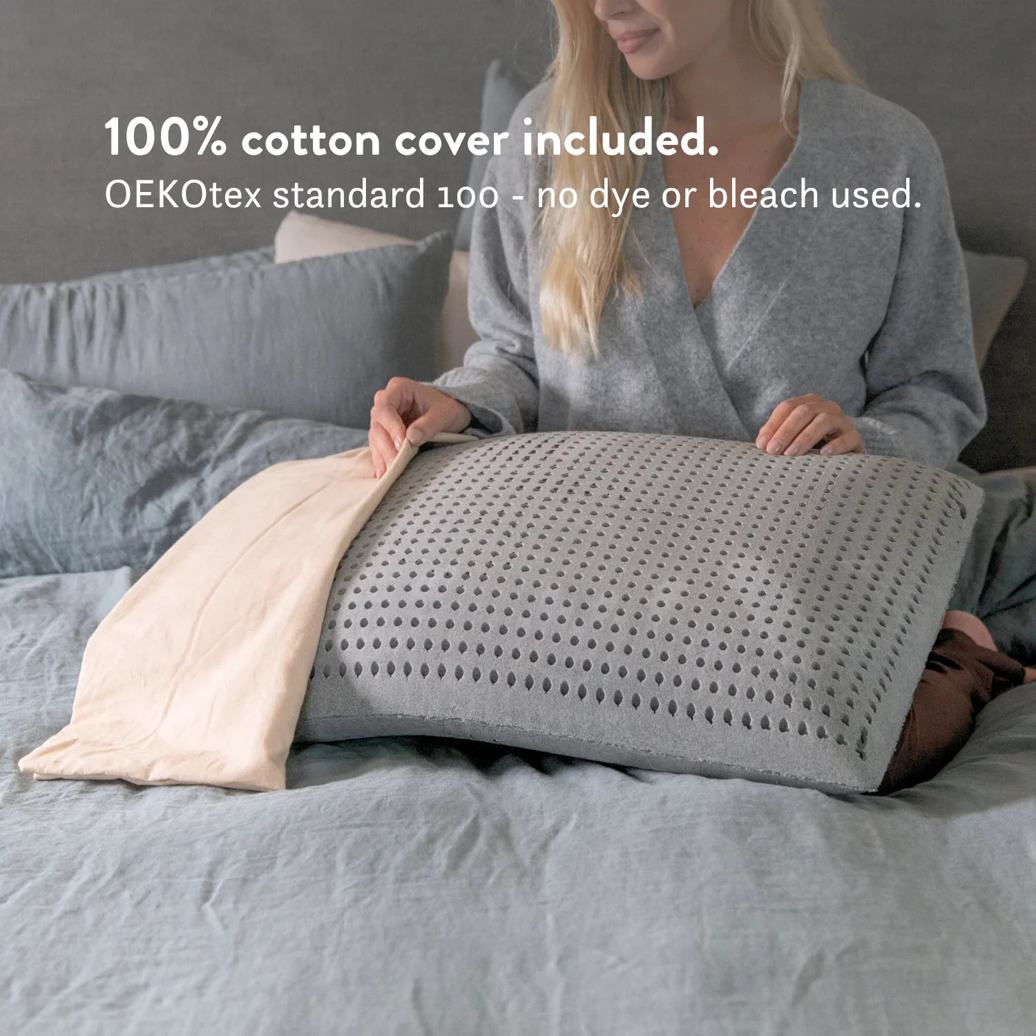 Graphite Latex Pillow - Natural, Cooling & Supportive - Image 5